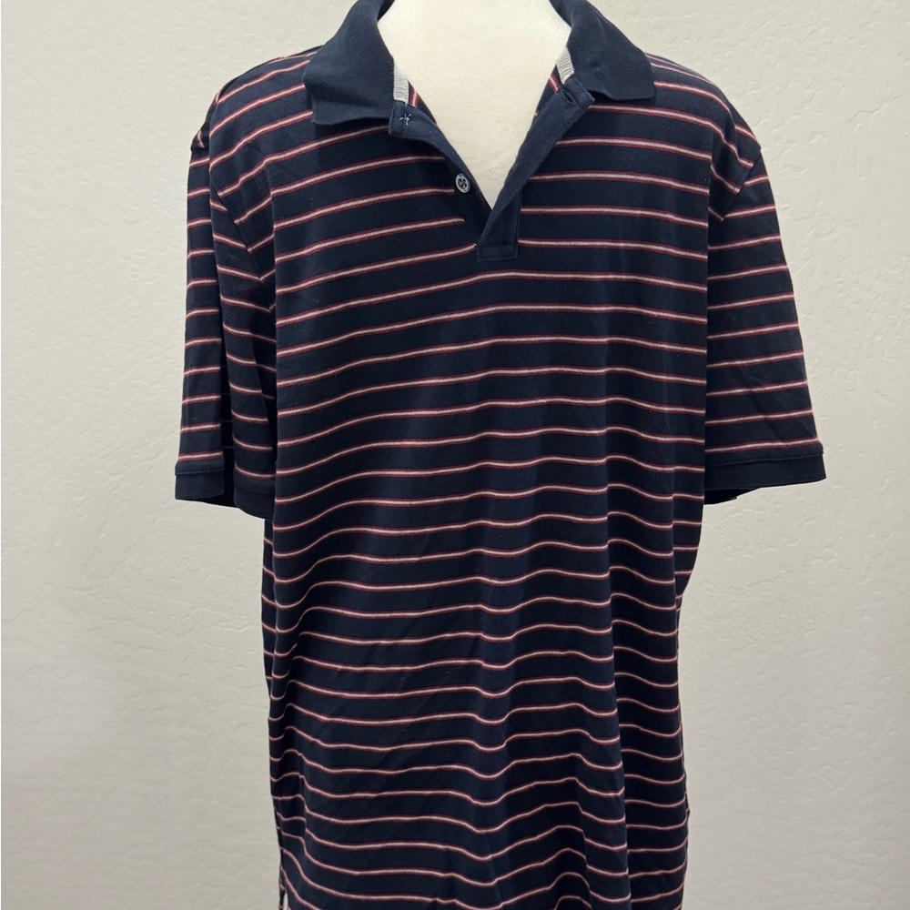 Banana Republic Blue and Red Polo Shirt